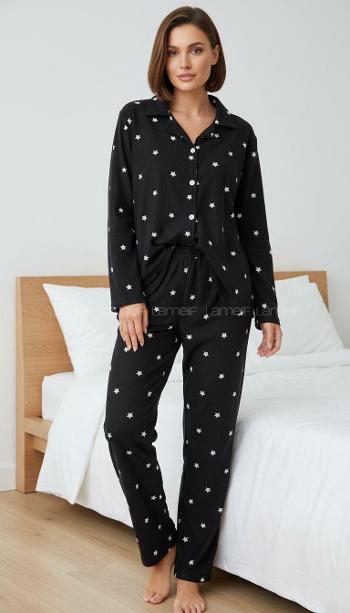Lamelif Yıldız Desen Pijama Takımı