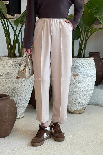 Lamelif Oysho Modal Şalvar Balon Modelli Eşofman Altı Krem