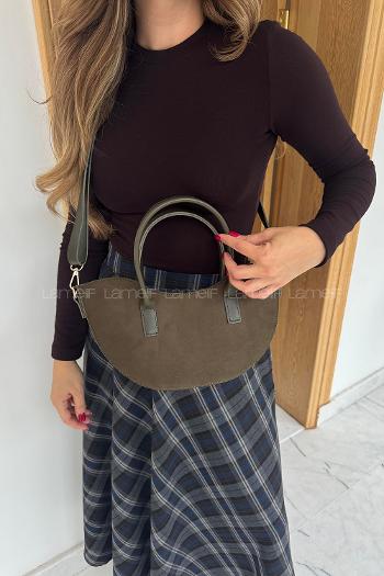 Lamelif Fora Süet Model Kadın Çapraz Çantası