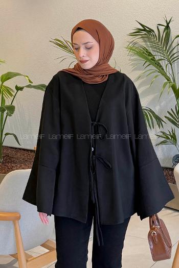 Black V Neck Long Arm Polyester Shirt