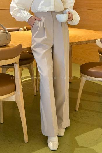 Stone Polyester High Waist Material Pants