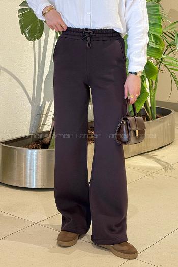 Plum Trousers High Waist Regular Cut Bottom Tracksuit