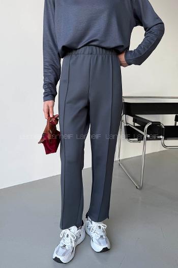 Anthracite Regular Trousers High Waist Regular Cut Bottom Tracksuit