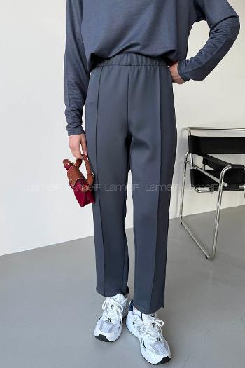 Anthracite Regular Trousers High Waist Regular Cut Bottom Tracksuit