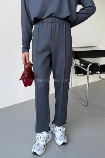 Anthracite Regular Trousers High Waist Regular Cut Bottom Tracksuit