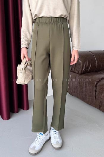 Khaki Regular Trousers High Waist Regular Cut Bottom Tracksuit