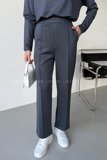 Anthracite Regular Trousers High Waist Regular Cut Bottom Tracksuit