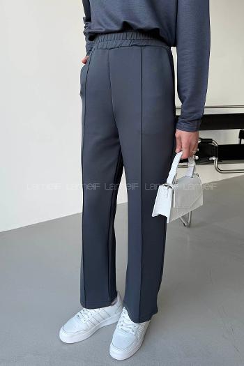 Anthracite Regular Trousers High Waist Regular Cut Bottom Tracksuit