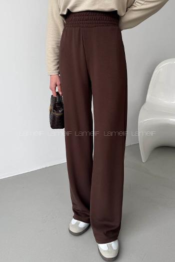 Bitter Brown Regular Trousers High Waist Regular Cut Bottom Tracksuit