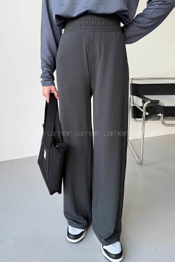 Anthracite Regular Trousers High Waist Regular Cut Bottom Tracksuit