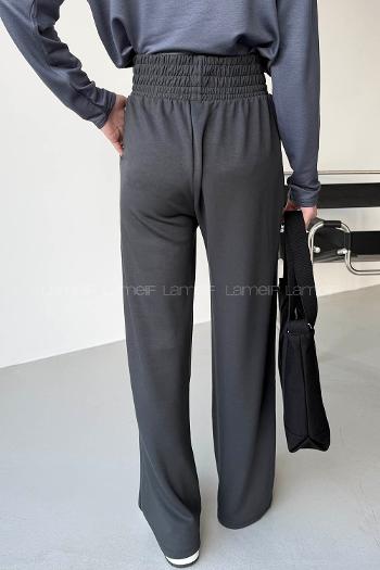 Anthracite Regular Trousers High Waist Regular Cut Bottom Tracksuit