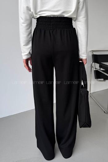 Black Regular Trousers High Waist Regular Cut Bottom Tracksuit