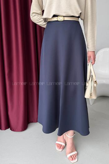 Lamelif Scuba Çan Etek Lacivert