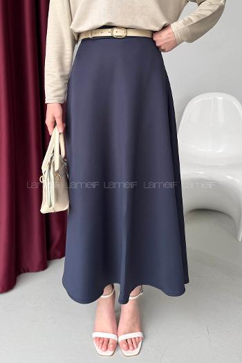 Lamelif Scuba Çan Etek Lacivert