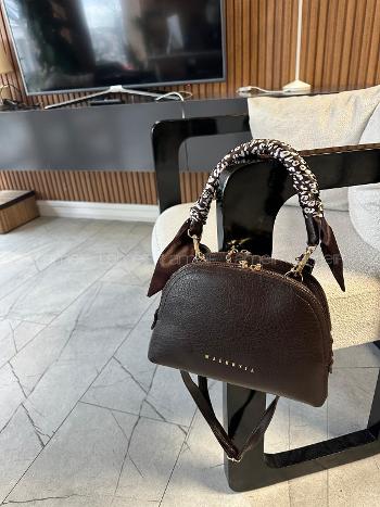 Lamelif Fular Detaylı Armoli El ve Omuz Çantası