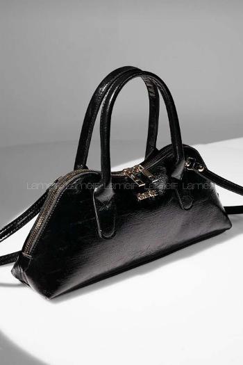 Lamelif Gold Detaylı Kadın El Ve Omuz Çantası Siyah