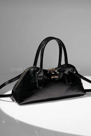 Lamelif Gold Detaylı Kadın El Ve Omuz Çantası Siyah