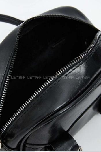 Black Buckle Skin Hand Bag Bag