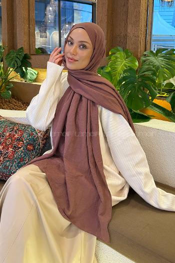 Lamelif Comfort Pamuk Şal Koyu Gül