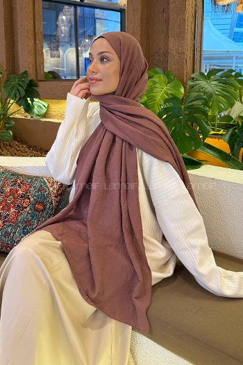 Lamelif Comfort Pamuk Şal Koyu Gül