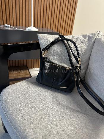 Lamelif Elena Suni Deri Görünümlü Kadın El ve Omuz Çantası