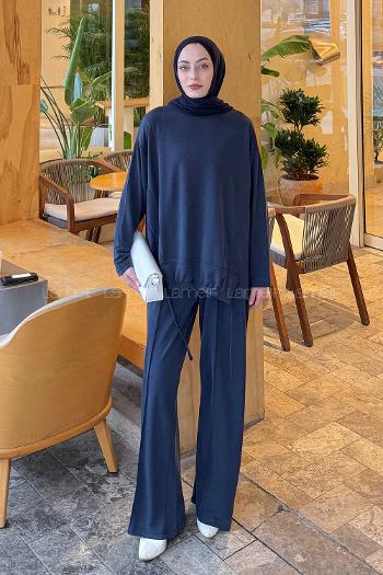 Lamelif Bağcıklı İkili Takım Lacivert