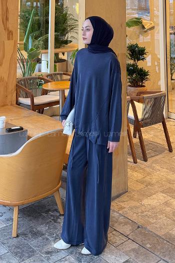 Lamelif Bağcıklı İkili Takım Lacivert