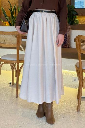 Cream Tensel Unprinted Skirt Skirt