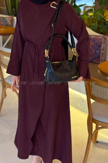 Lamelif Elena Suni Deri Görünümlü Kadın El ve Omuz Çantası