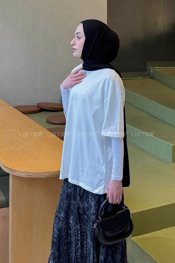 Lamelif Basic Kısa Kol T-shirt Beyaz