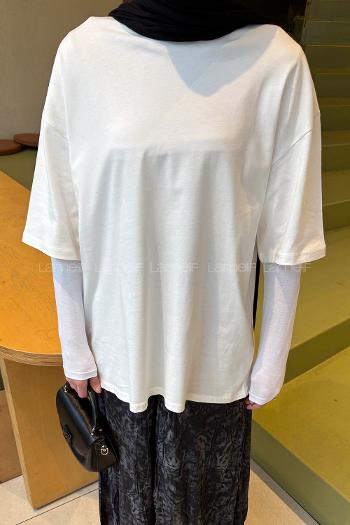 Lamelif Basic Kısa Kol T-shirt Beyaz