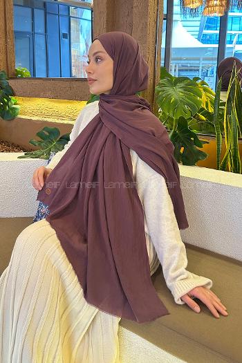 Plum Cotton Fabric Straight Shawl