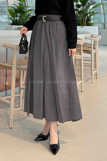 Metallic Gray Tensel Unprinted Skirt Skirt