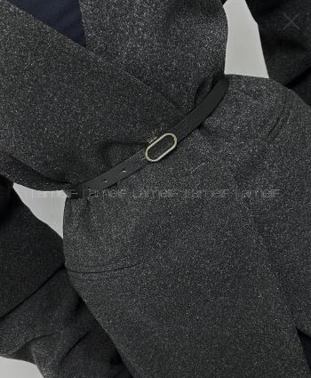 Lamelif Gold Tokalı Krem Suni Deri Kadın Kemer – Elegant Seri