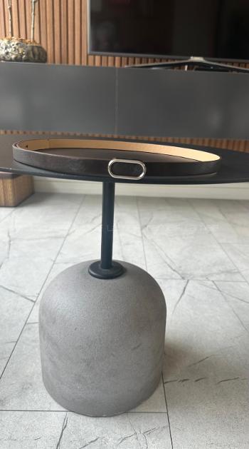 Lamelif Gold Tokalı Krem Suni Deri Kadın Kemer – Elegant Seri