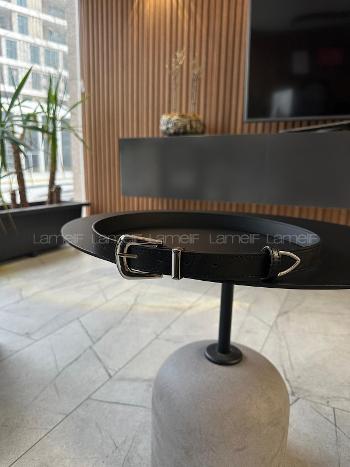 Lamelif Noir Silver Zarefet Bayan Kemer Gümüş