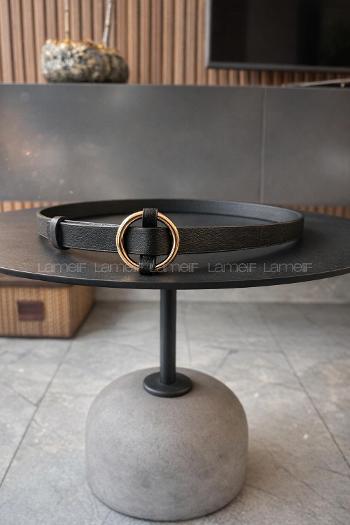 Lamelif Halka Tokalı Kadın Kemer Gold