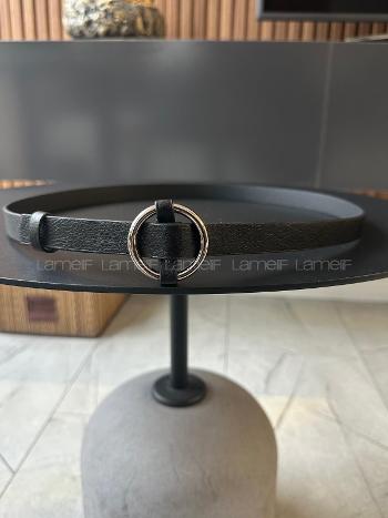 Lamelif Halka Tokalı Kadın Kemer Gümüş