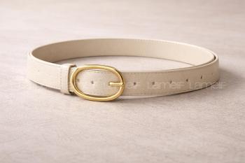 Lamelif Liora Silver Oval Tokalı Siyah Suni Deri Kadın Kemer