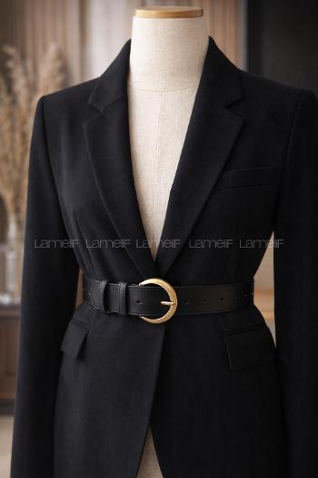 Lamelif Luna Gold Eskitme Tokalı Kadın Kemer