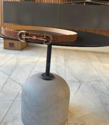 Lamelif Massi Çif Tokalı Kemer Taba Gold