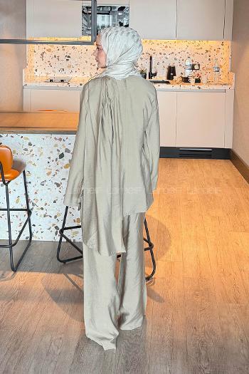 Lamelif Atkılı Modal İkili Takım Haki