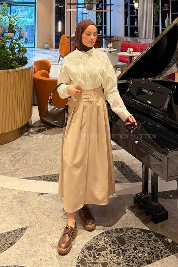 White Shirt Collar Long Arm Viscose Fabric Shirt