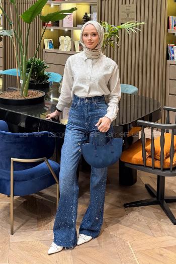 Stone Shirt Collar Long Arm Modal Shirt