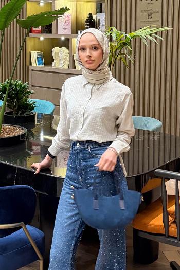 Stone Shirt Collar Long Arm Modal Shirt