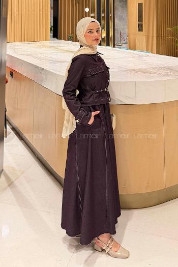 Lamelif Kemerli Jile Takım Kahverengi