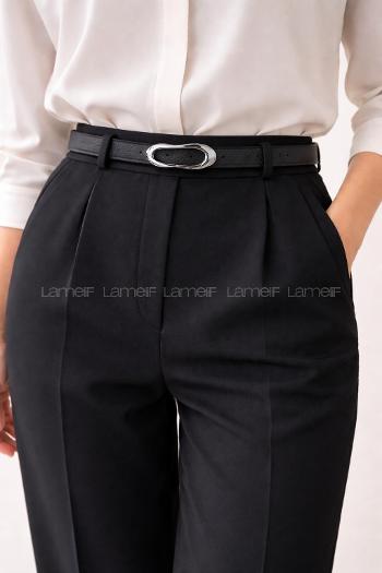 Lamelif Kadın Tasarım Gümüş Tokalı Kemer