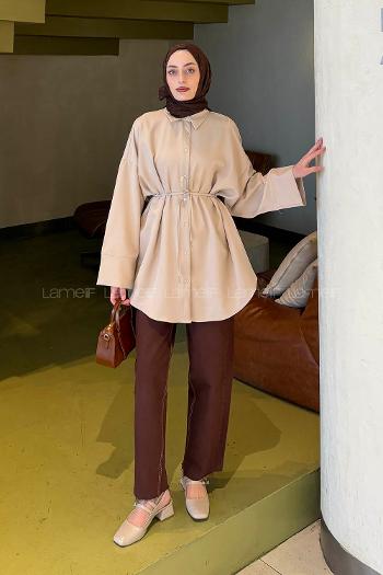 Stone Shirt Collar Cotton Tunic