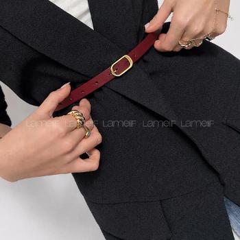 Lamelif Gold Tokalı Suni Deri Kadın Kemer – Elegant Seri