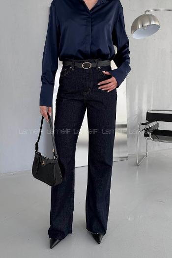 Blue-2 Denim High Waist Denim Pants